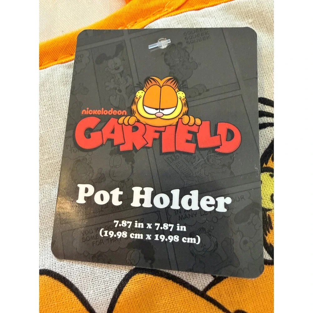 Garfield Never Trust A Smiling Cat Pot Holder‎ Orange Nickelodeon Kitchen NWT